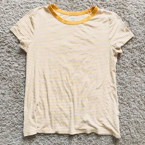 Aesthetic yellow striped tee